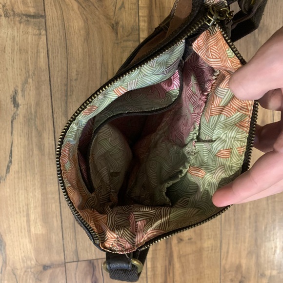 The Sak Metallic Copper Brown Bag Genuine Leather Shoulder Bag - Picture 6 of 7